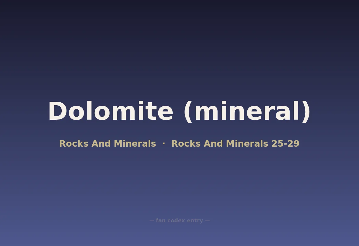 Dolomite (mineral)